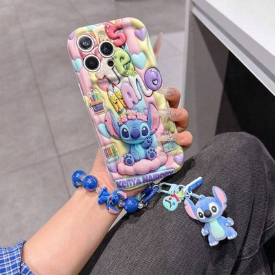 Lilo & Stitch 3D Phone Case with Removable Bracelet - Stylish Protection for iPh
