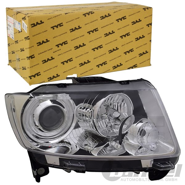 TYC H9 P27/7W Scheinwerfer Chrom Links Passend FüR Jeep Compass Grand |-image