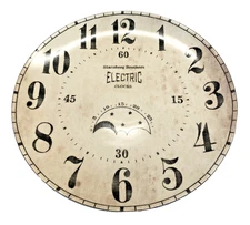 Pottery Barn Vintage Clock Face Serving Dish Platter 15"