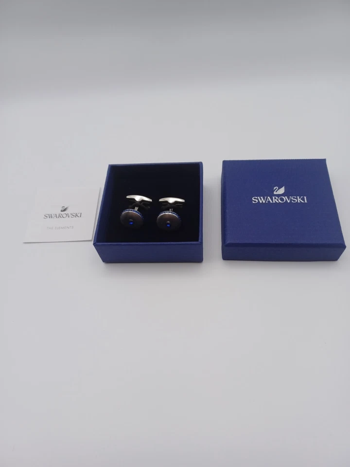 Swarovski Crystal The Water Element Cufflinks, Blue, Rhodium Plated - Image 4 of 4