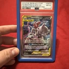 2019 Pokemon Sm Black Star Promo Full Art / Mewtwo & Mew Gx #SM191 PSA 8