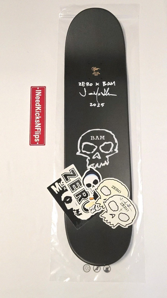 黒*ぎ様 Alessandro Grimoldieu for TomRebl 2 DOUBLE SIGNED Zero x Bam Margera x Thomas Single Skull Black Dip