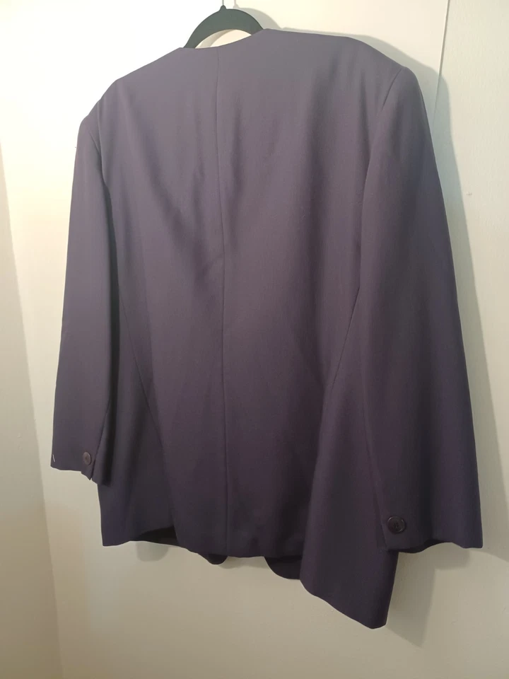 Rena Rowan Women's Vintage Purple 100% Wool Lined Blazer Pre-owned Size 20W - Image 3 of 4