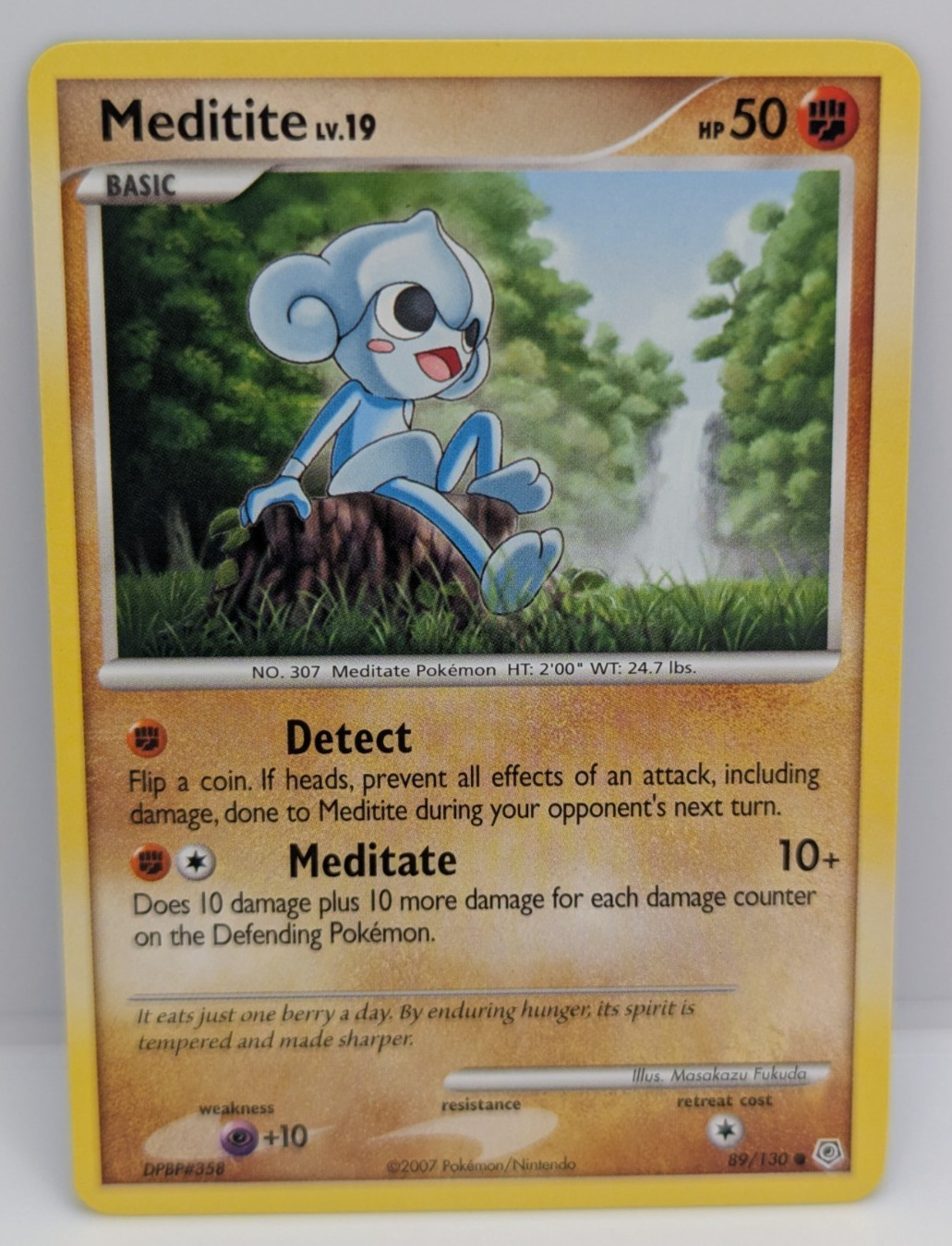 Meditite 89/130 Diamond and Pearl Regular LP Pokemon