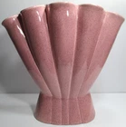 Vintage Red Wing Pottery Gladiolus Vase # 416 Speckled Pink 12 1/4" Tall # 2