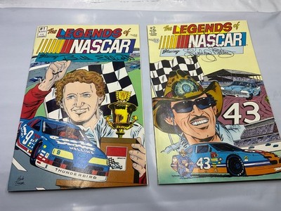 1990 The Legends of NASCAR #1 Bill Elliott  And #2 Richard Petty Vortex Comics