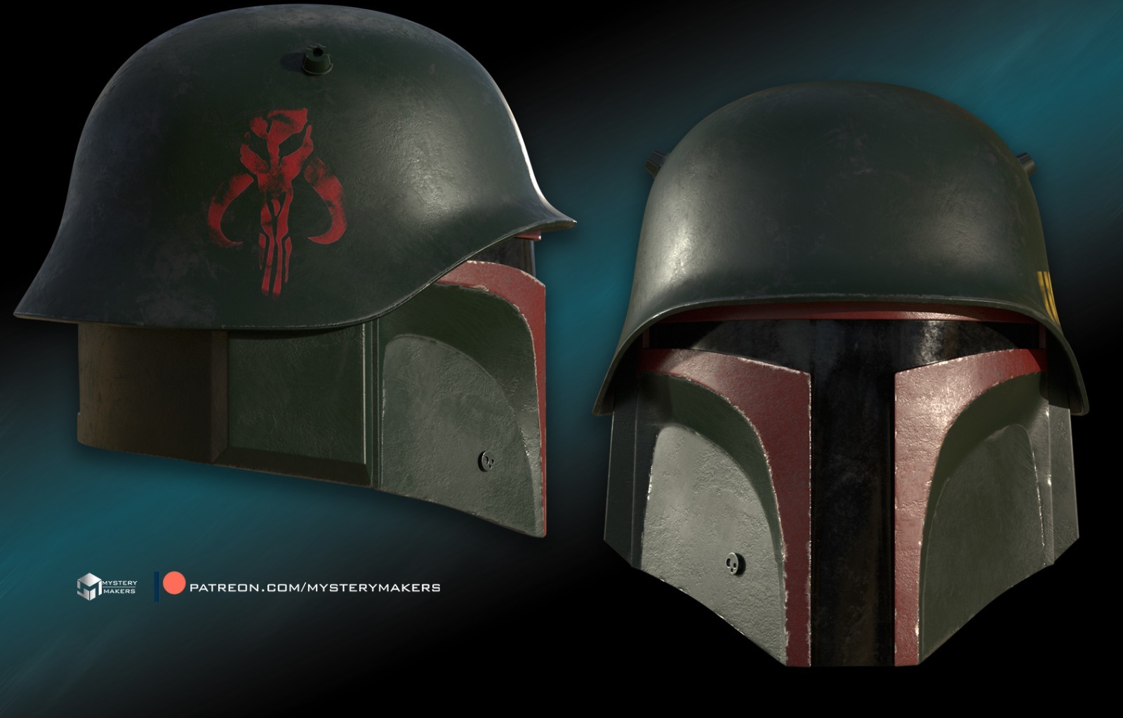 WW2 Boba Fett Helmet Replica Prop 1:1 (Painted)
