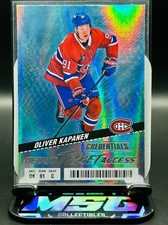 2024-25 UD Credentials Oliver Kapanen Rookie Debut Ticket Access /999 #105 RC