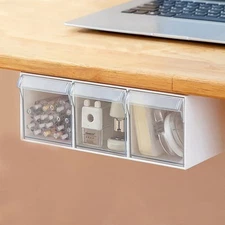 Under Desk Drawer Storage with 3 Drawers, Large Desk Drawer Attachment for of...