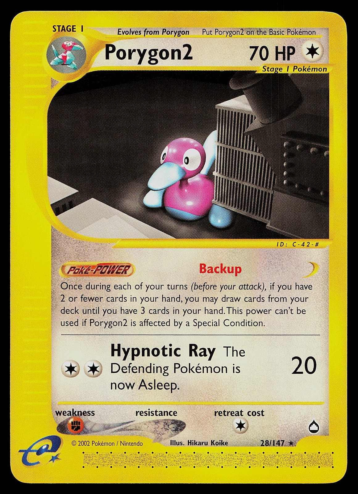 Pokemon Card - Porygon2 Aquapolis 28/147 Rare Non-Holo