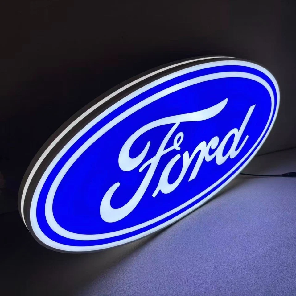 Ford Illuminated Sign Lightbox Led Light Up Car Logo Sign for Garage Workshop - Image 4 of 4