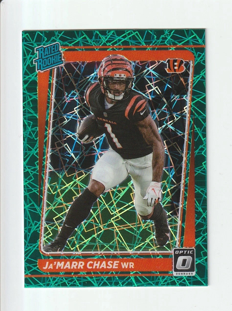 JaMarr Chase Panini Donruss Optic #207 Green Velocity
