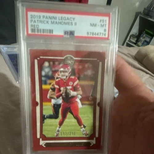 Panini 2019 Legacy Patrick Mahomes II #51 Red PSA 8 Serial Numbered /299
