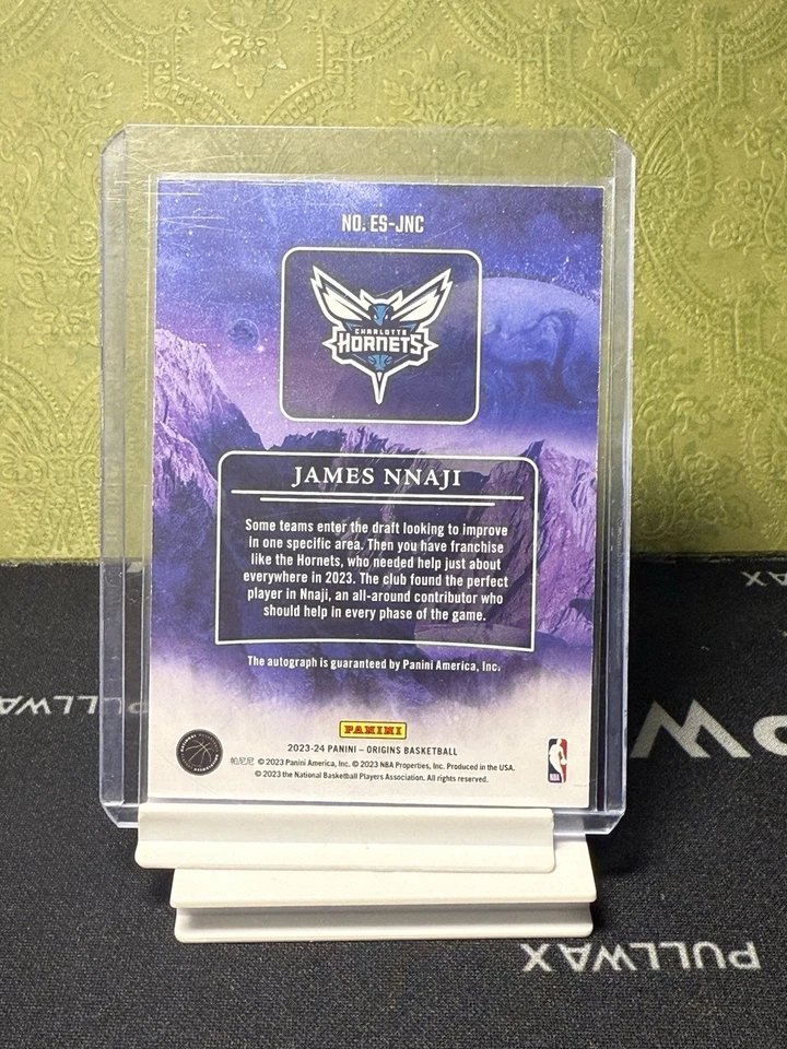 2023-24 Panini Origins James Nnaji RC Elevations FOTL Purple Auto /18 On Card - Image 3 of 4