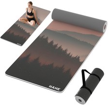 HAHE Yoga Mat Thick 8MM,1/3" , Eco-Friendly POE Non Slip Yoga Mat, High Rebound