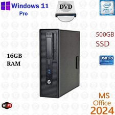 HP Desktop i7 3.4 GHZ 16GB RAM 500GB SSD Wifi Windows 11 Pro Office 24