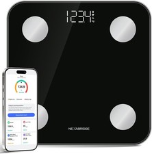 Nexabridge Smart Scale for Body Weight, BMI, Body Fat, Muscle Mass, 11" Large