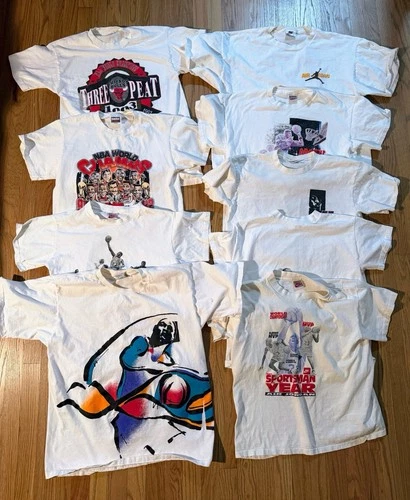 🏀 Lot of 9 Vintage 1990s Nike & Chicago Bulls T-Shirts — As Is