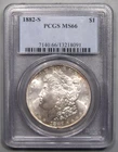 BU GEM 1882-s Silver MORGAN Dollar.  PCGS MS66.  Toned.  #106 m