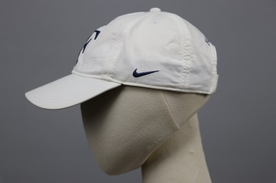 RF ROGER FEDERER Vtg Nike Dri-FIT Tennis Used Cap White RF Navy