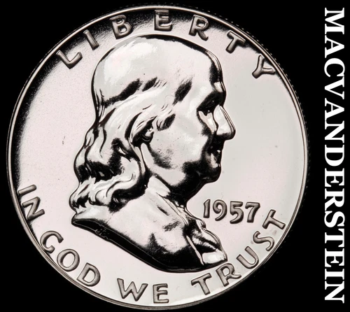 1957 Silver Franklin Half Dollar - Choice Gem Proof  Lustrous  #i1022