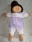 Vintage 1985 Cabbage Patch Kids Doll Brown Hair Brown Eyes CPK Outfit Coleco