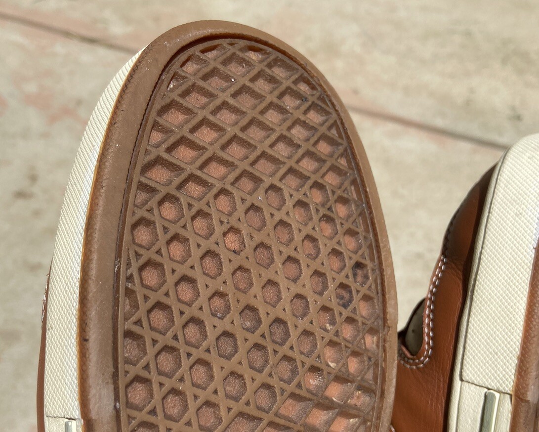 Vtg 90s VANS Shoes Sz 9 Japan Genuine 880001 Rare Old Skool Brown