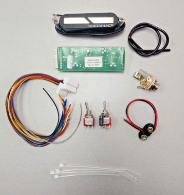 SUSTAINIAC STEALTH PRO KIT WITH LOOSE TOGGLE SWITCHES AND BLACK SINGLE DRIVER