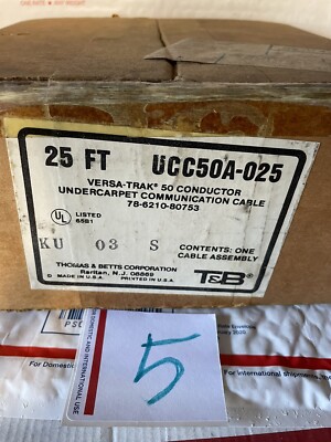 T&B 25  UCC50A-025 Versa-Track 50 Conductors  Under Carpet Communication Cable