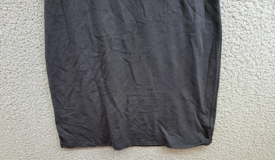 Three Dots Scoop Neck Dress Women's XS Black Solid Quarter Sleeve Pullover - Image 4 of 4