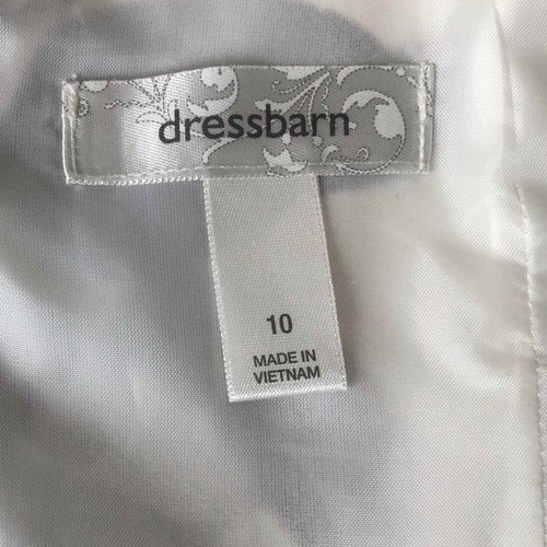 Dressbarn Dress Floral Women's sz 10 White Blue Black Lined Sleeveless Fit Flare - Picture 5 of 7
