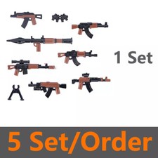 Paquete de armas militares RPG AK rifle ametralladora bloques de construcción figuras de juguete
