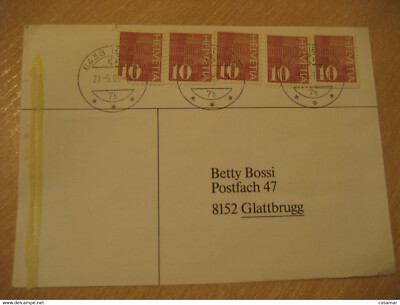 IBACH 1985 To Glattbrugg 5 Stamp On Cancel Card SWITZERLAND