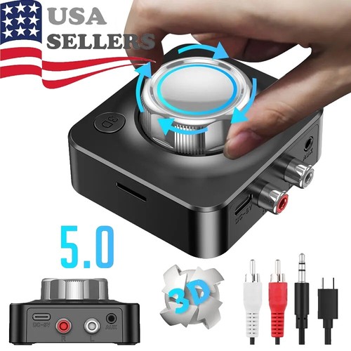 Car SUV Bluetooth 5.0 Radio Stereo Audio Cable Adapter 2RCA