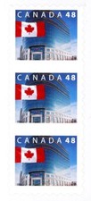 Canada Stamp #1931ii - Flag over Canada Post Head Office (2002) 48¢ (SET OF 3)