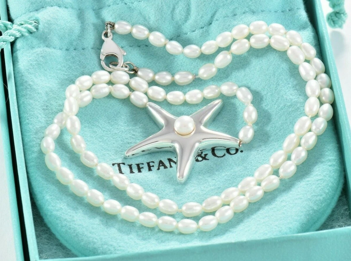 Tiffany pearl shop necklace ebay