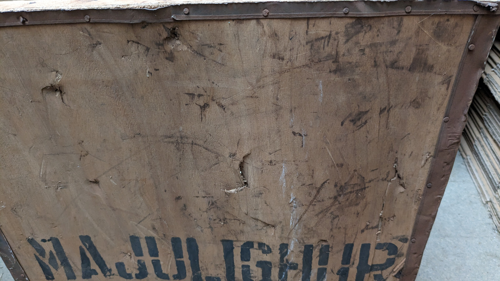 Vintage Tea chest 'Majulighur' (some damage) MZE201023C eBay