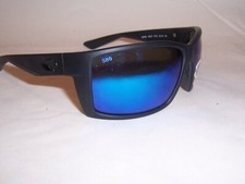 NEW COSTA DEL MAR SUNGLASSES REEFTON BLACKOUT/BLUE MIRROR 580G POLARIZED 299