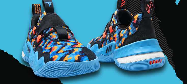 Adidas Trae Young 1 Pixel Basketball Sneakers Black Sky Blue  display picture 2