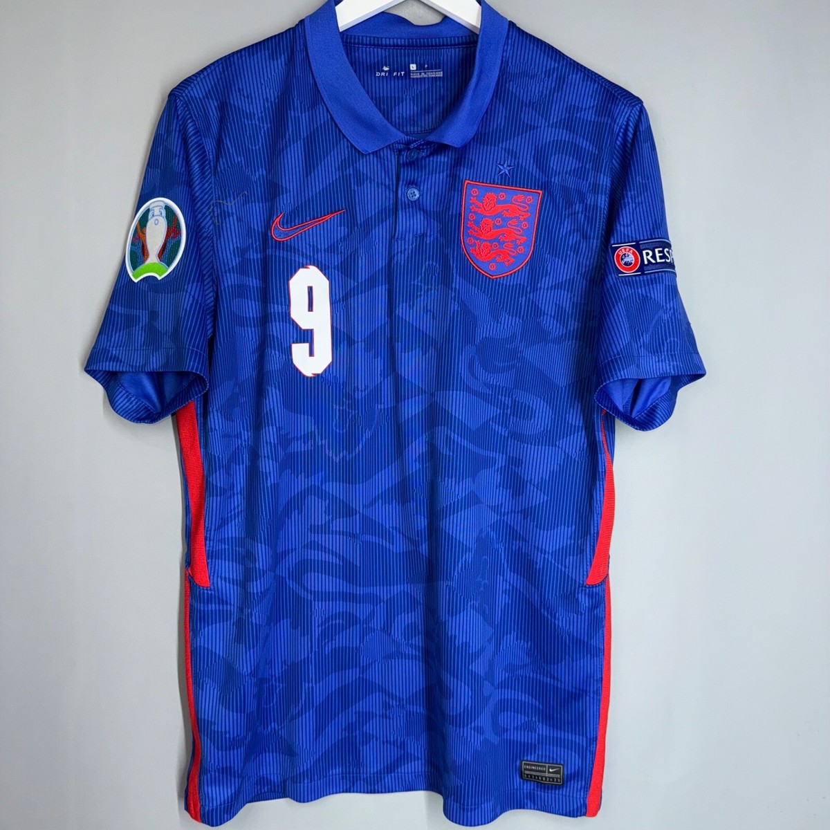 希少　Nike ナイキ　アーセナル 英国製　made in uk XXL ENGLAND NATIONAL NIKE 2020 EURO FOOTBALL AWAY JERSEY #9 KANE