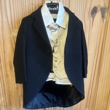 Boys Suits Black & CreamSuit Boys Wedding Suit Party 5 Piece Suit 9-12 Months