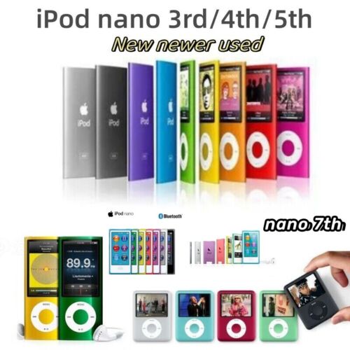 🎁NEW Apple iPod Nano 3rd/4th/5th/7th 8GB/16GB ALL Colors Sealed Retail Box MP4 - Afbeelding 1 van 24
