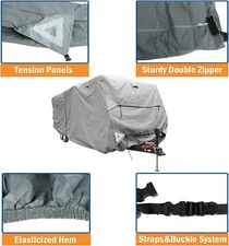 RV Cover Travel Trailer+Storage Bag-UV Resistant Adhesive Repair Patches 18"-39"