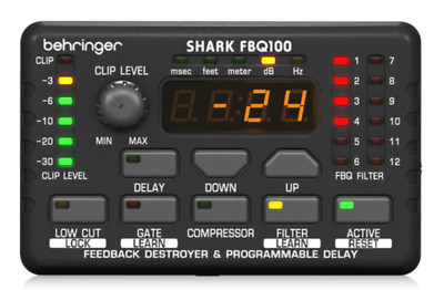Behringer Shark FBQ100 - Feedback Destroyer, Mic Preamp & Compressor + Power Sup