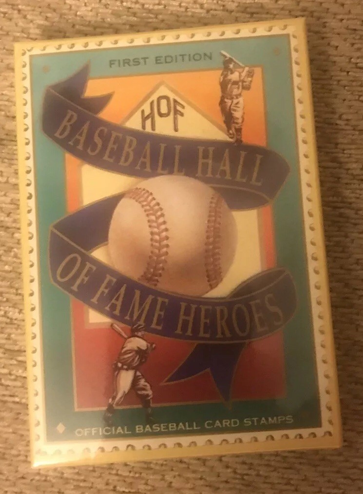 first edition baseball cards Baseball Hall Of Fame Heroes 1st Edition Official Baseball Card Stamps,  Sealed