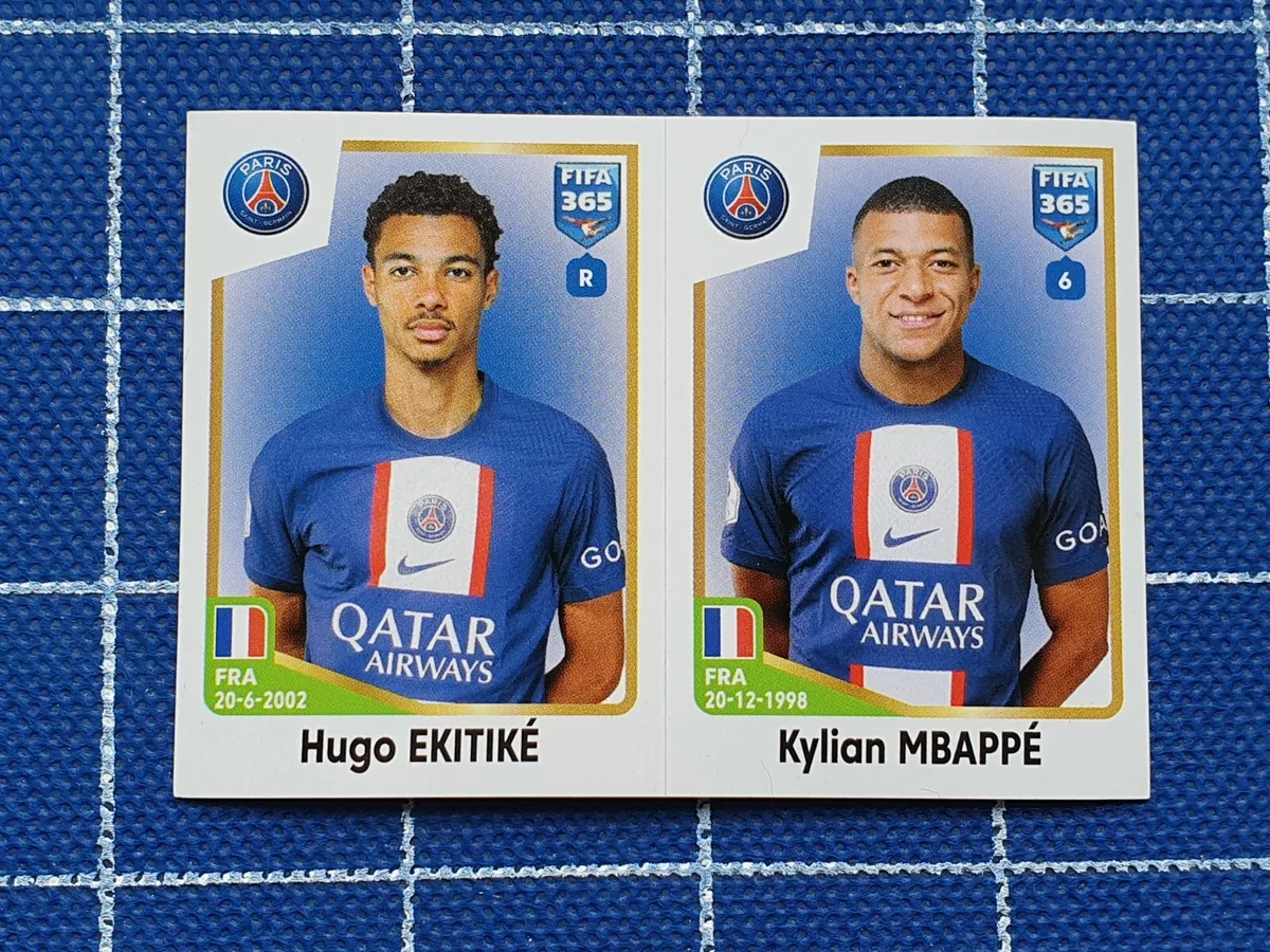 Football sticker #226 Kylian Mbappe PSG FIFA 365 2023 Panini soccer Hugo  Ekitike