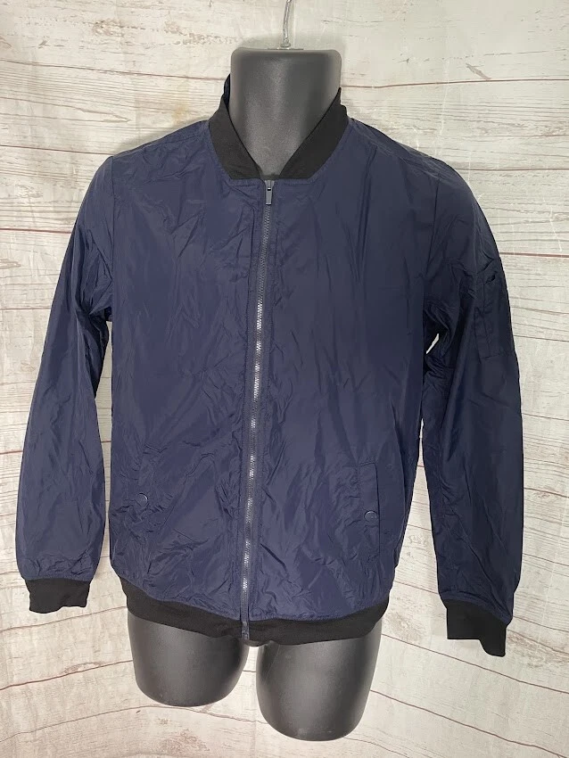 TATE Like Navy Full Zip Men's Windbreaker Jacket Size M Medium