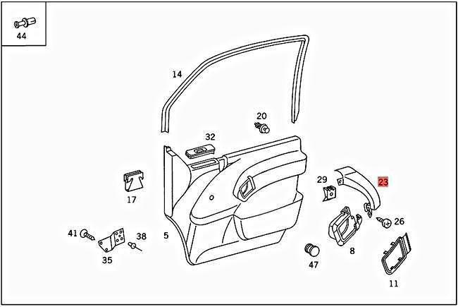 Genuine MERCEDES 638 638/2 V-CLASS 638/2 Handle