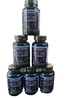 Coolkin Night Time Fat Burner Metabolism Appetite 60 Caps Exp 10/2025 (X6)