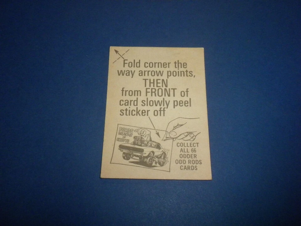 ODD RODS Donruss sticker #60 Odder/Fantastic 1969-1973 MOLE DIGGER - Image 4 of 4